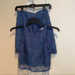 Hollister Blue skirt and tank SET! NWT